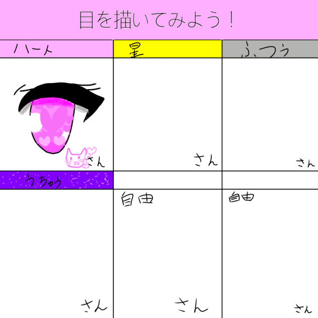 目を描いてみよう！合作