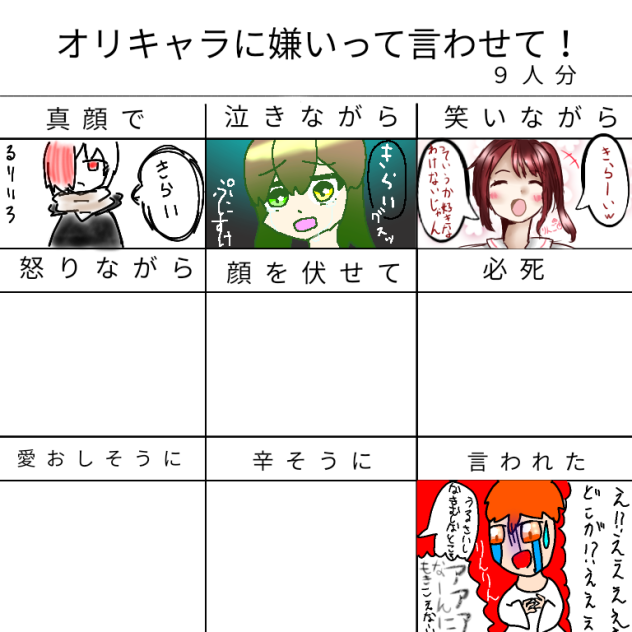 オリキャラに嫌いって言わせて！合作