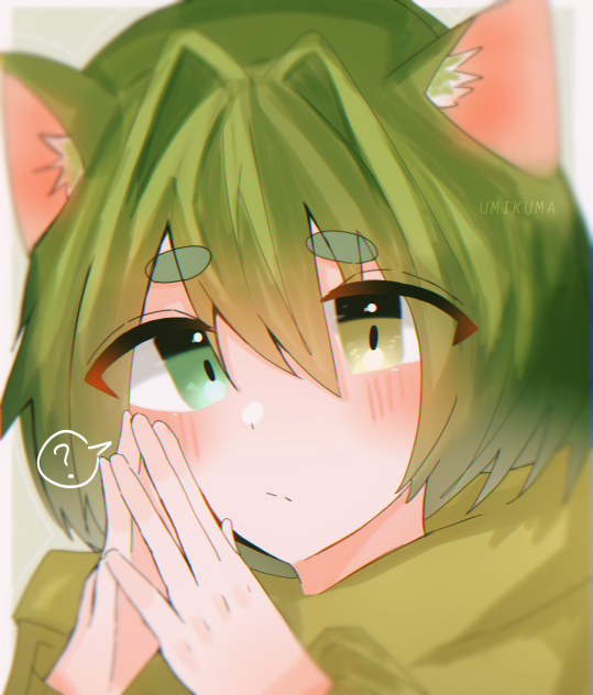 まろ眉にケモ耳