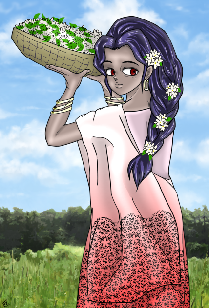 少女と花＊ジャスミン