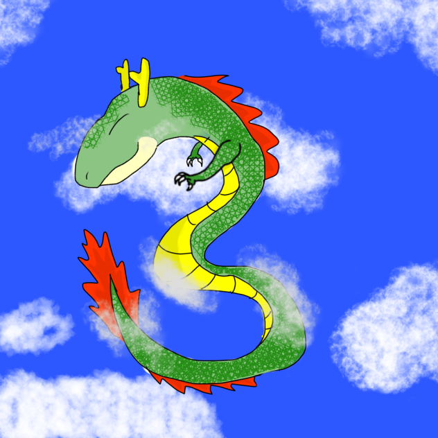 お姉ちゃんが描いたどらごん