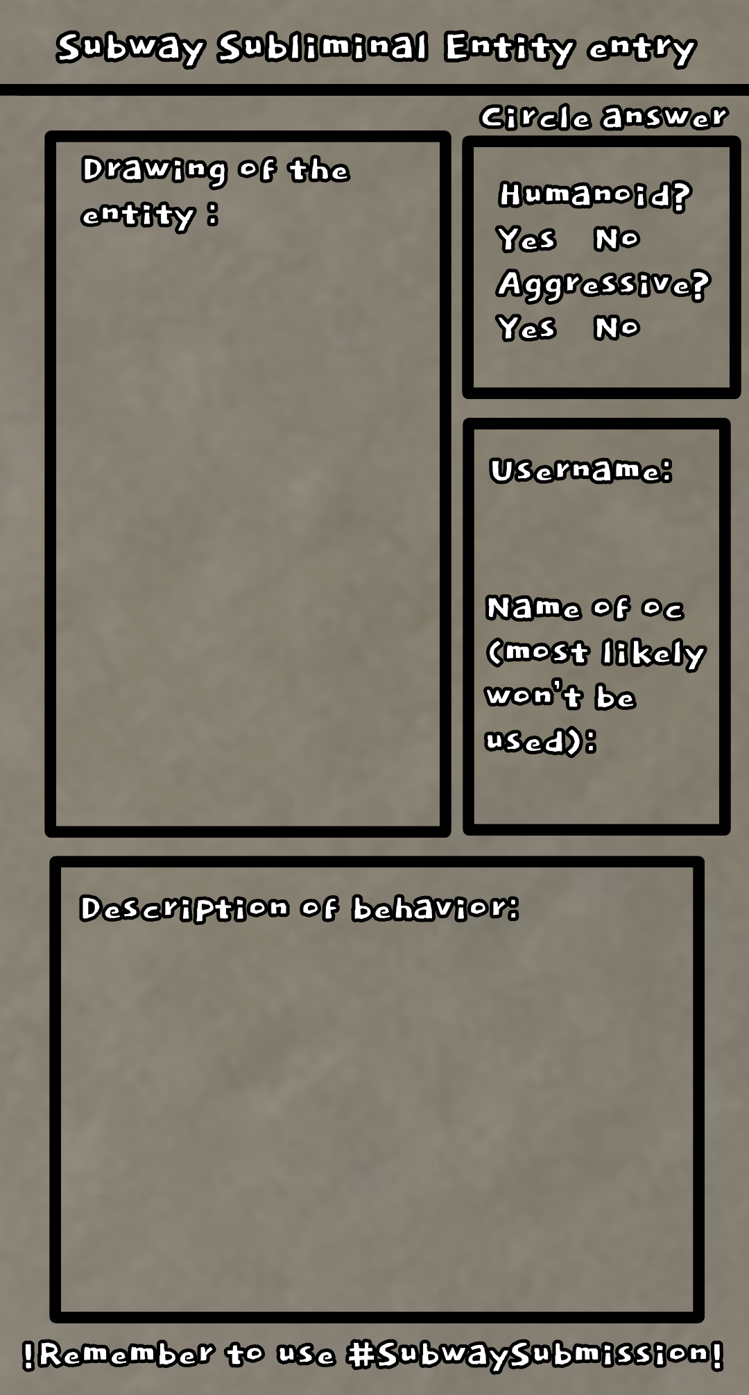 Subway Subliminal Entity submission form - ibisPaint