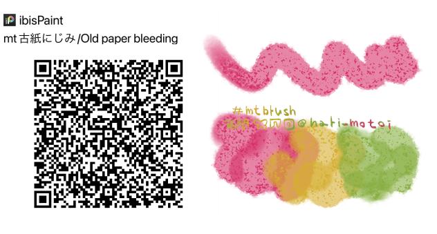 古紙にじみ　Old paper bleeding