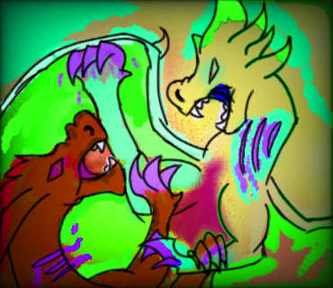 Dragon gods to the death! (speed paint)