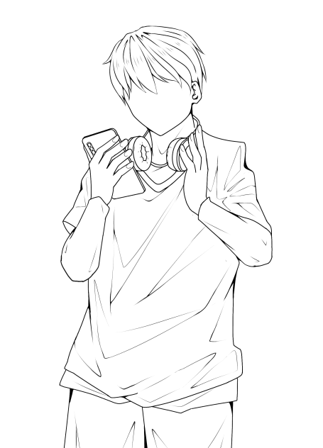 Listen Lineart - ibisPaint