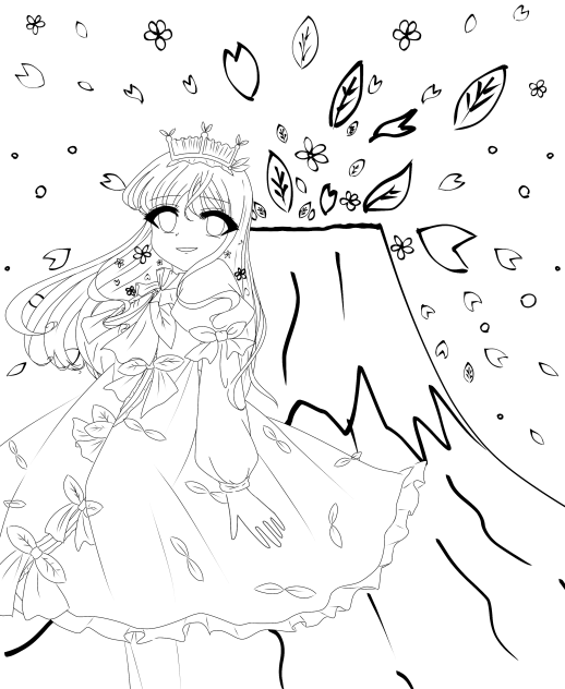 線画🟥🗻🌺華の凱風快晴