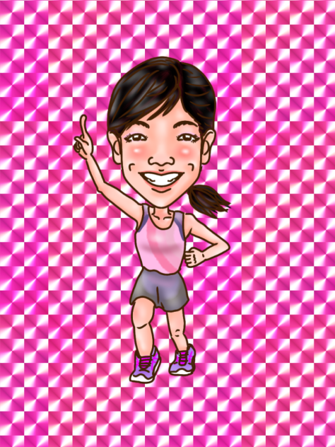 似顔絵 ダイソー女子駅伝部 平村古都