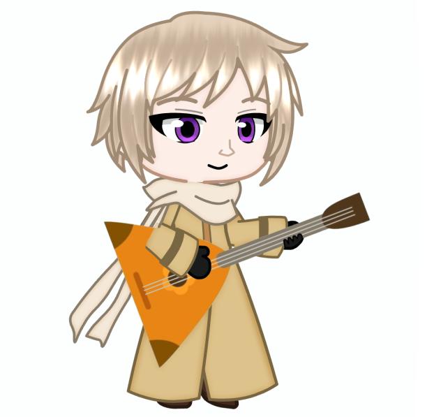 Russia playing balalaika