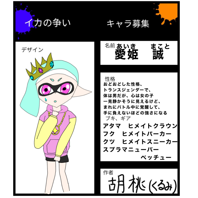 キャラ募集参加しました！