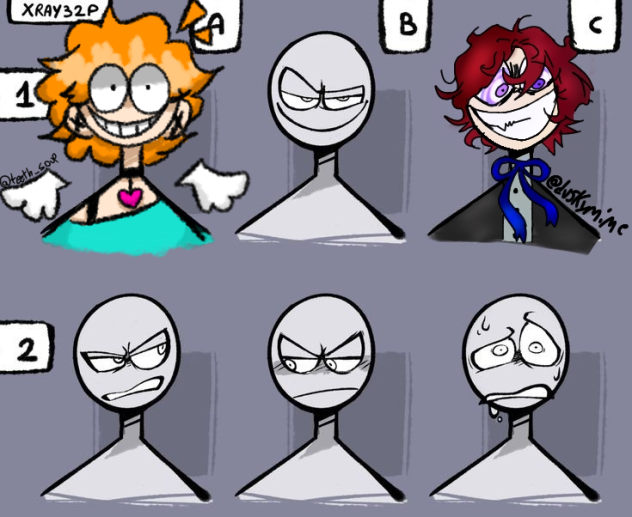 facial expressions collab - ibisPaint