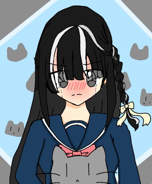 猫を抱いてる女の子