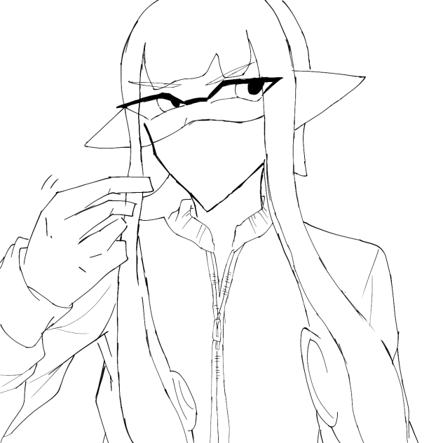 ぎっ 線画