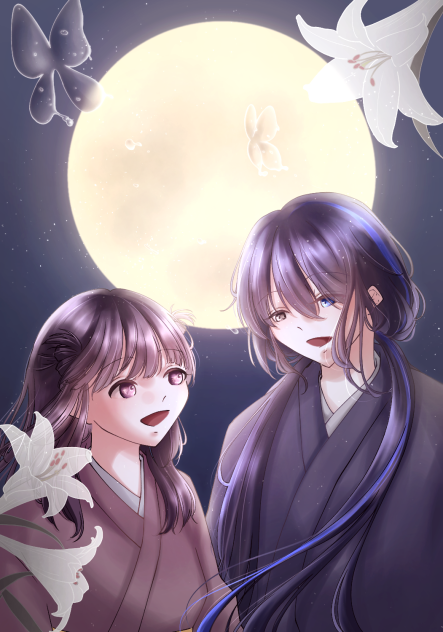 月に咲く花