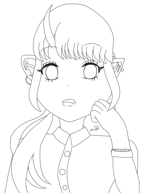 目覚め 線画