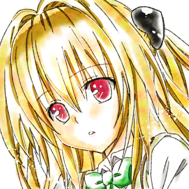 金色の闇　ヤミちゃん水彩画風