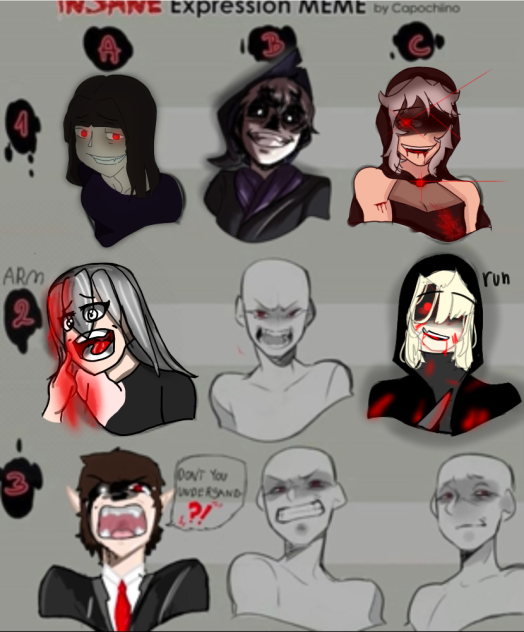 Insane expression meme