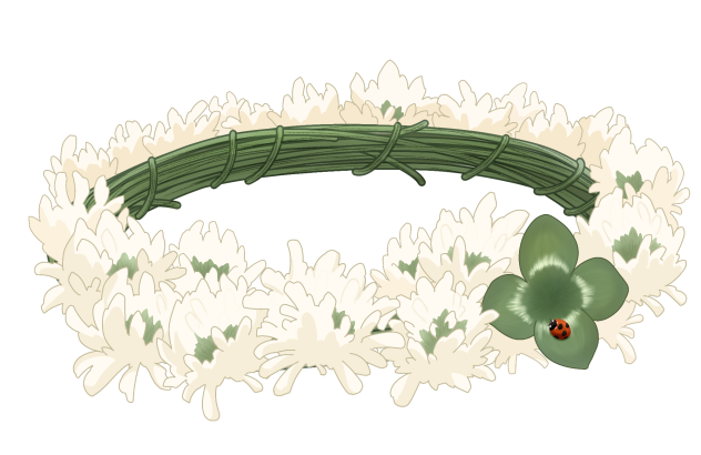 シロツメクサの冠