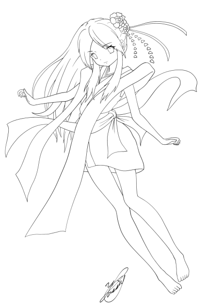 New Year's greetings（線画）
