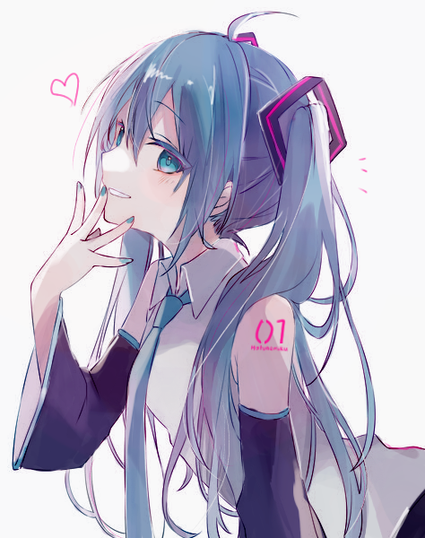 初音ミク  フリー神線画塗ってみました！