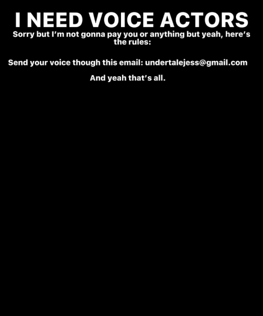 VOICE ACTORS NEEDED!
