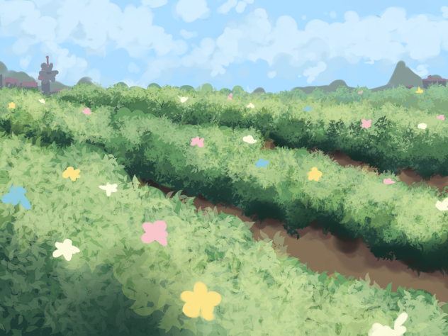 Cloudy Field - ibisPaint