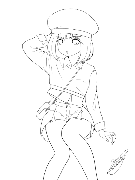 The dream sequence（線画）