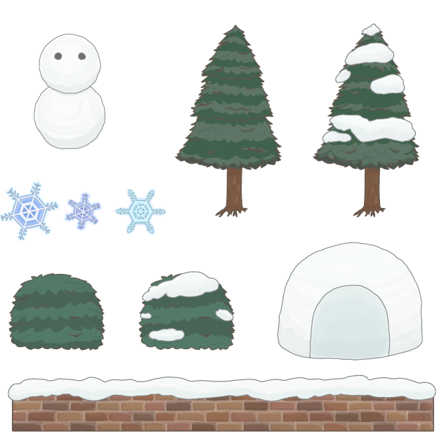 雪素材(デフォルメ)