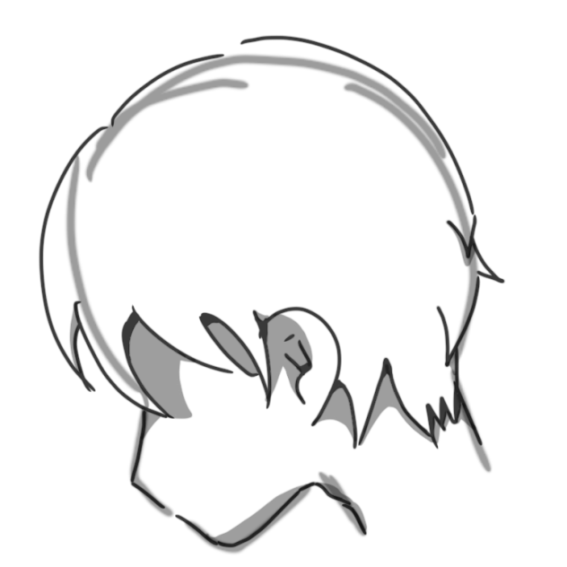 男の子の横顔 Ibispaint