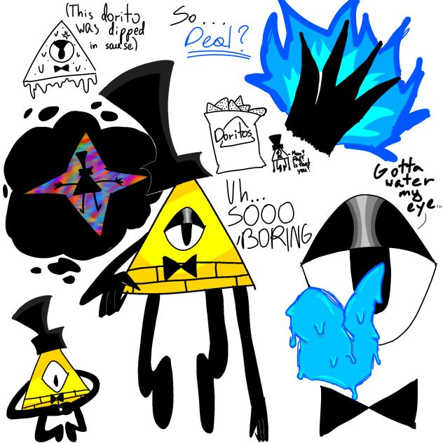 some Bill Cipher doodles