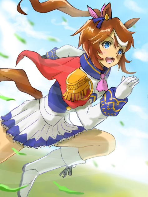 トウカイテイオー（勝負服：白）