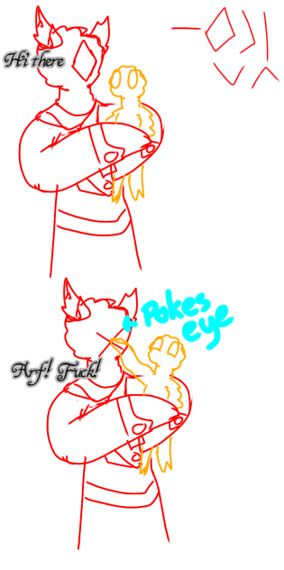 Sketch of Anxiety and baby Derek