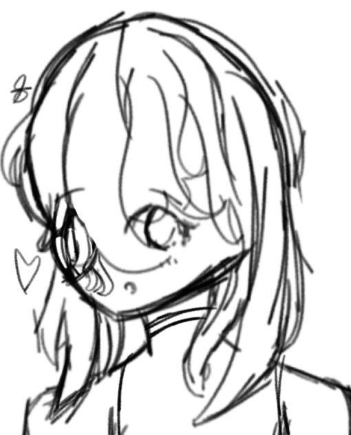 A Really Beautiful girl up close sketch