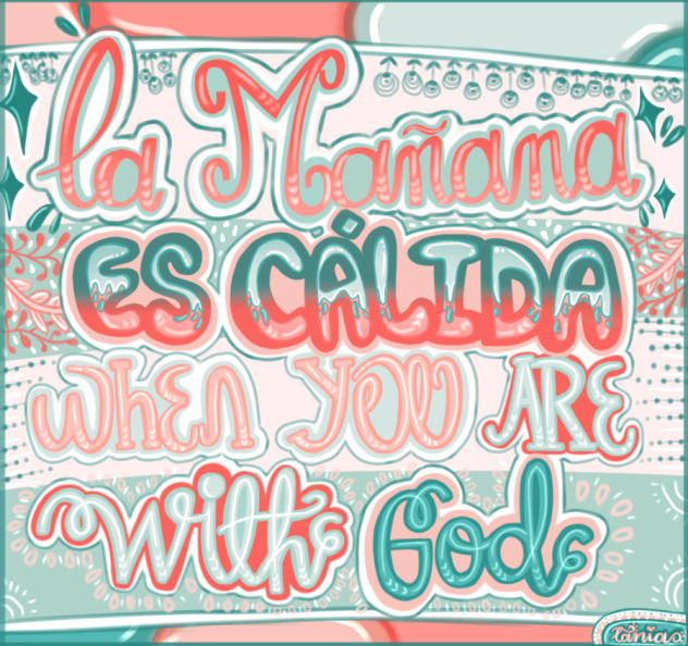 Lettering La mañana es cálida 🤍
