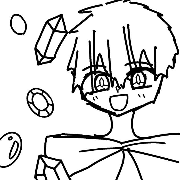 塗り絵大会の線画です！