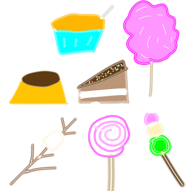 Sweet Neon Stickers 2