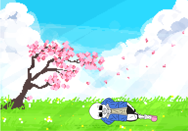 そこらへんで寝っ転がってるサンズ