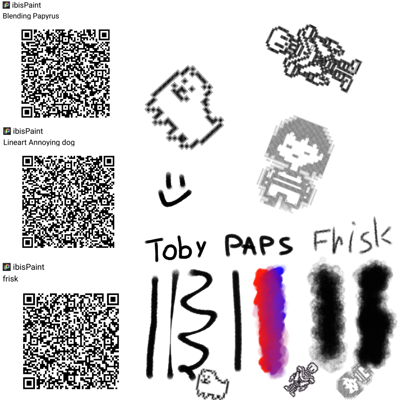 undertale brushes - ibisPaint