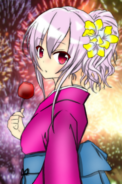 浴衣の女の子　塗らせていただきました！