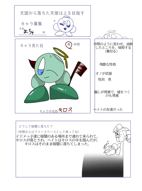 無題キャラ募集ぅ！