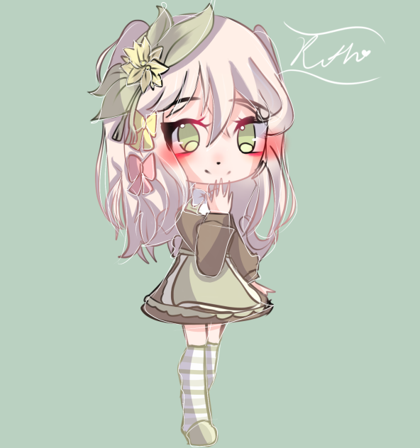 Natural green yay gacha oc