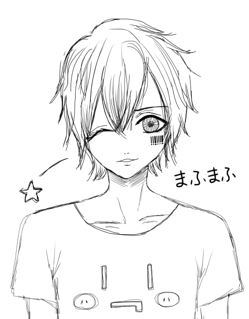 まふまふの似顔絵