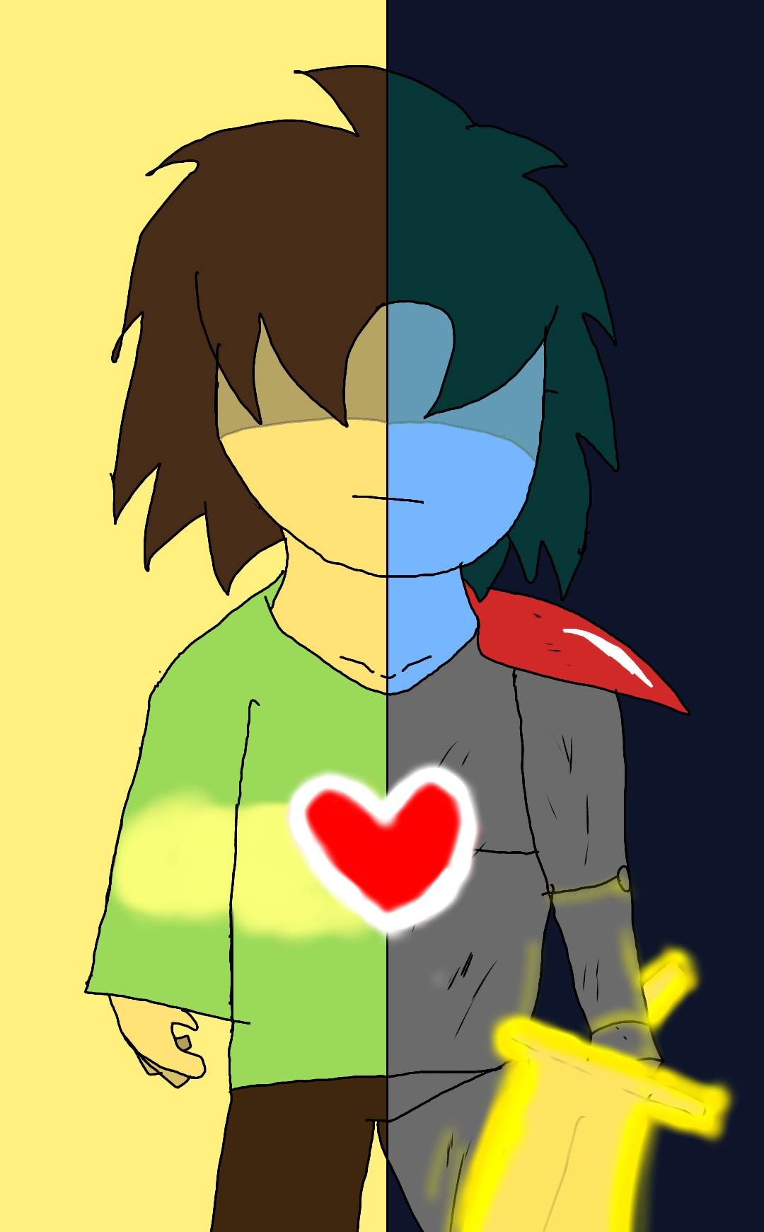 Deltarune undertale 2 Kris art - ibisPaint