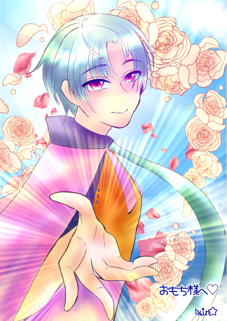 おもち様の素敵神線画塗らせて頂きました!!