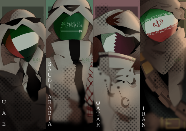 🇦🇪, 🇸🇦, 🇶🇦, 🇮🇷