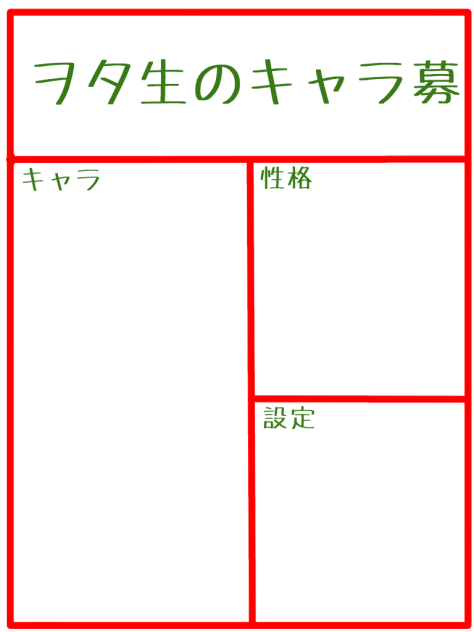 キャラ募