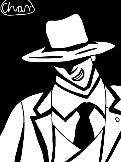 black and white man