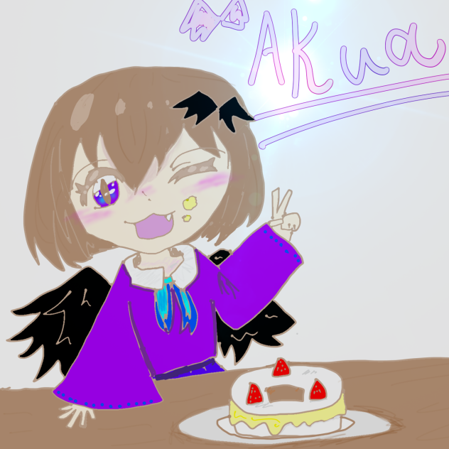 アクア、けーきを食べる🍰(ちょっとリメイク)