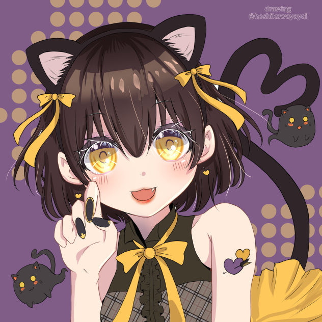 ぬりえ クロネコハロウィン