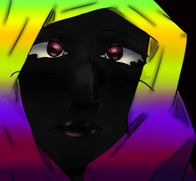 gray-skin Woman in a hijab