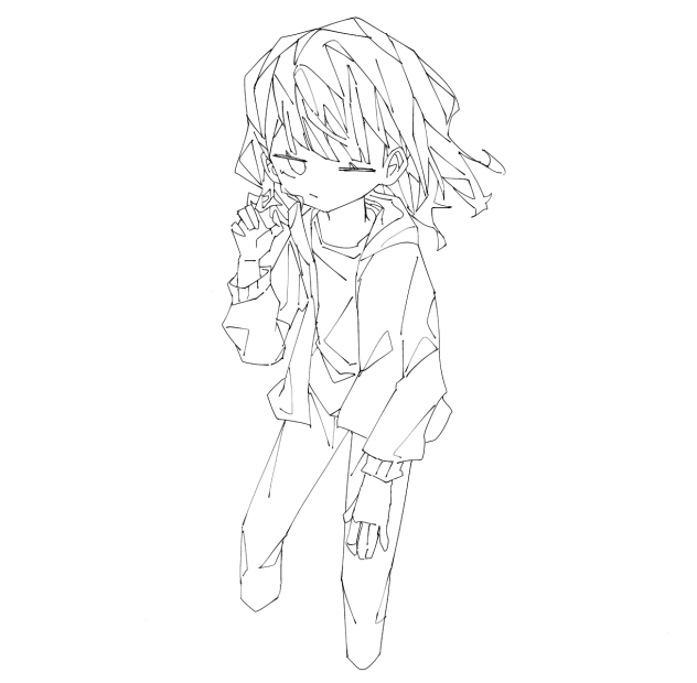 パーカー線画